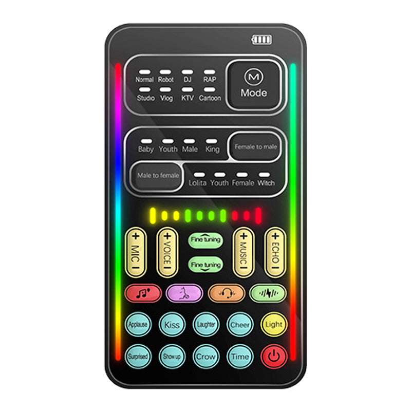 i9 Voice Changer Mobile Phone Sound Card with Mic Smart Noise Reduction Bluetooth Soundcard for Game Live-Streaming i9 Voice Changer Mobile Phone Sound Card with Mic Smart Noise Reduction Bluetooth Soundcard for Game Live-Streaming